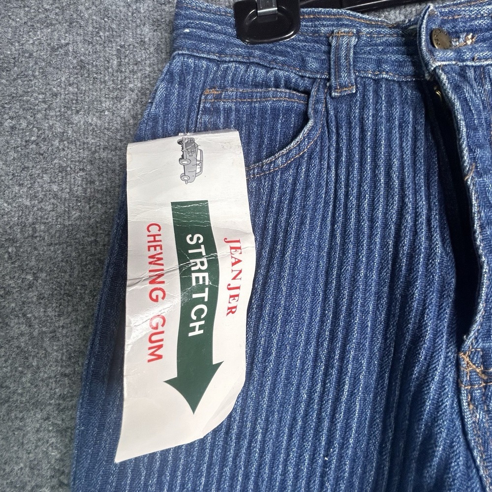 Vintage Jeanjer High Waist Jeans Stretch Tapered Ankle Zip Size 7 Cotton Rare - Picture 7 of 12